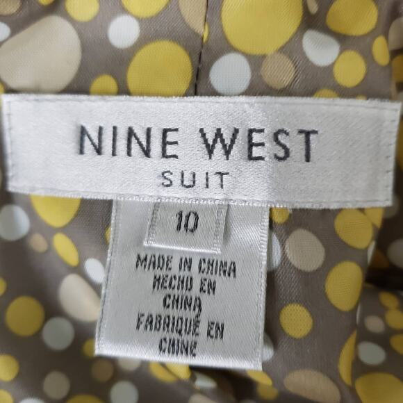 Vintage Nine West Pinstripe Waist Length Jacket Blazer Pockets Size 10 - Picture 2 of 5